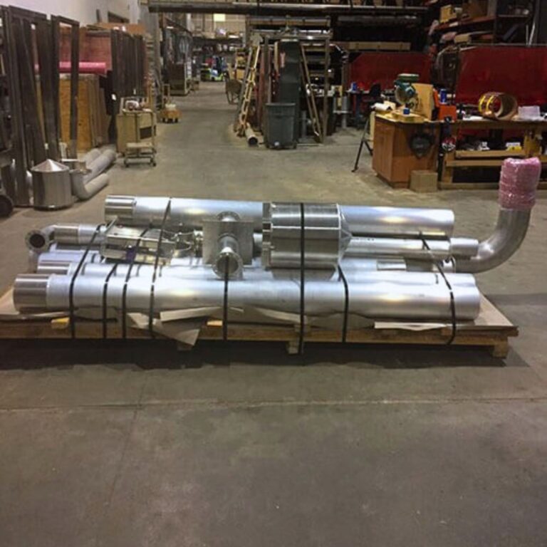 Cryogen Vent Ductwork Components on Pallet