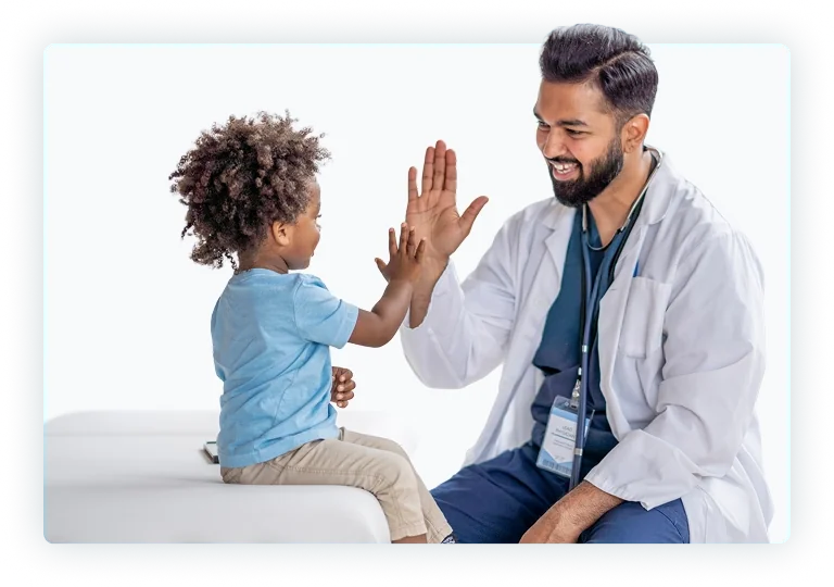 Dr and child high five copy 1