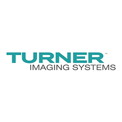 Turner Imaging Systems logo in teal and grey. Portable X-ray imaging technology.