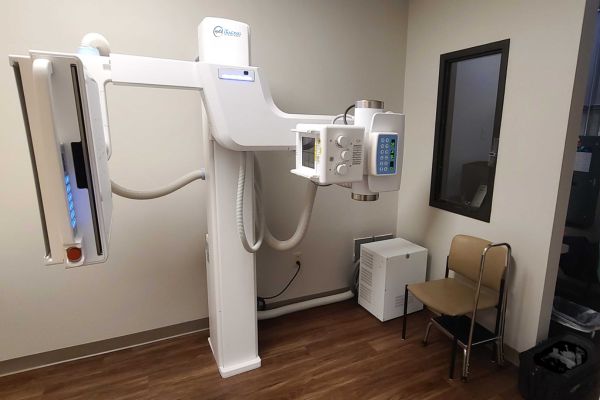 Digital U-arm X-ray system for high resolution medical imaging and versatile patient positioning.